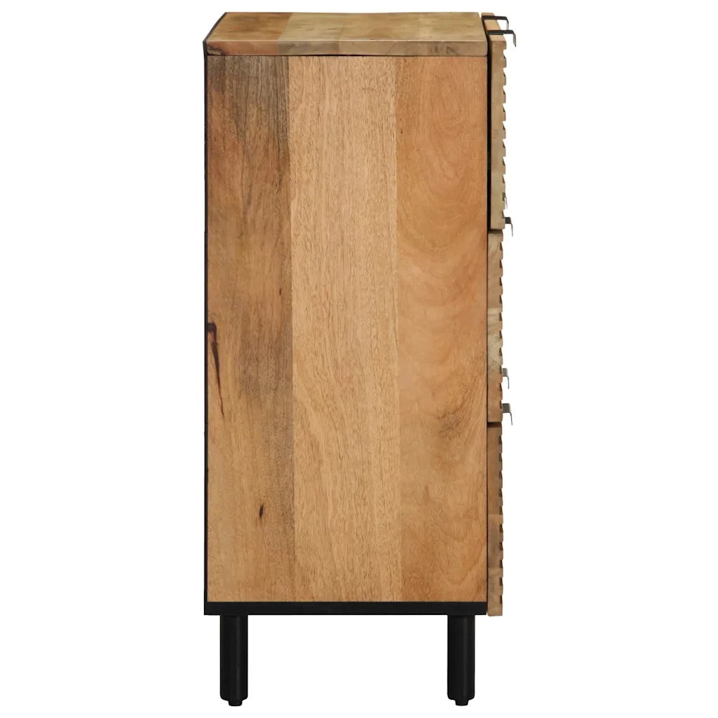 Credenze 2 pz Marrone 60x33x75 cm in Legno Massello di Mango 3310004