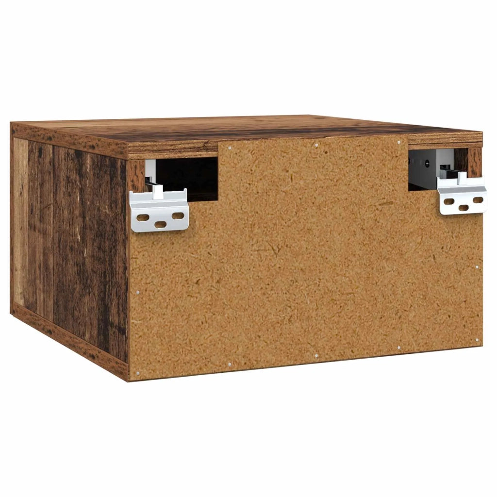 Comodino | Armadio da Notte | Mobiletto da notte con cassetto Legno vecchio 35 x 35 x 20 cm