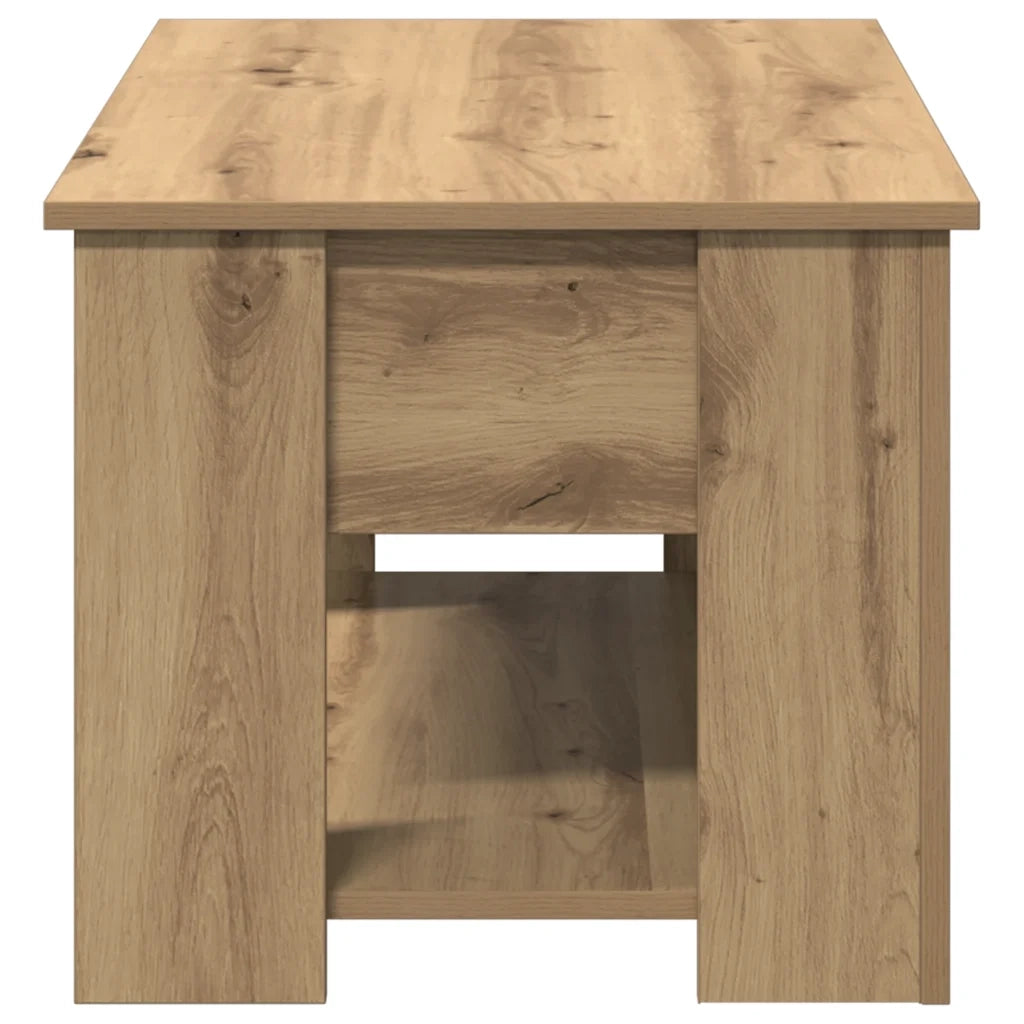 Tavolino da Salotto-Tavolino da soggiorno-Tavolo Rovere Artigianale 79x49x41 cm Truciolato
