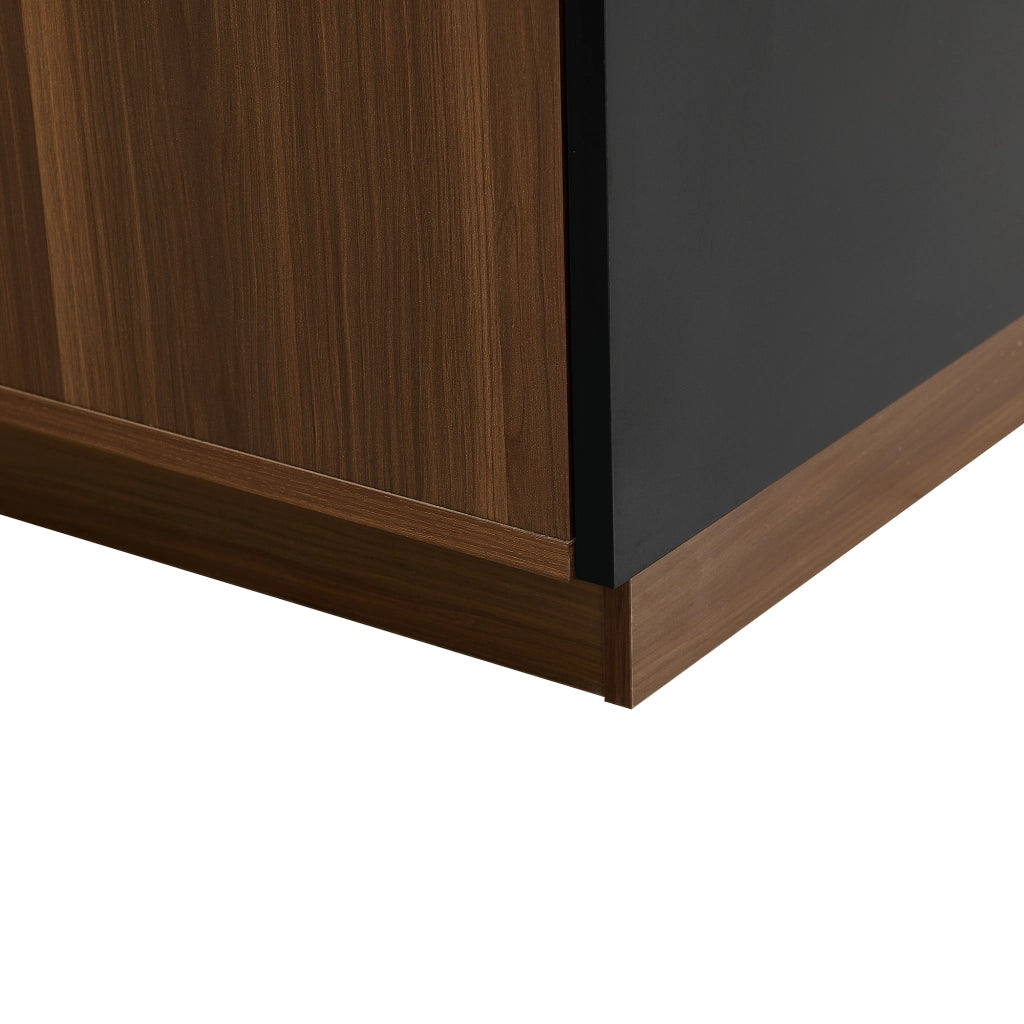 Credenza con 2 cassetti e 4 ante con ripiani regolabili per soggiorno; sala da pranzo e cucina; 150×40×85 cm