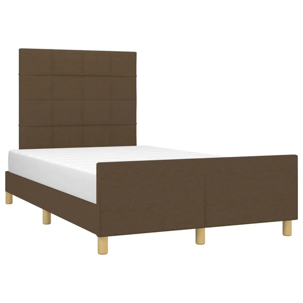 Giroletto senza Materasso Marrone Scuro 120x200 cm Tessuto