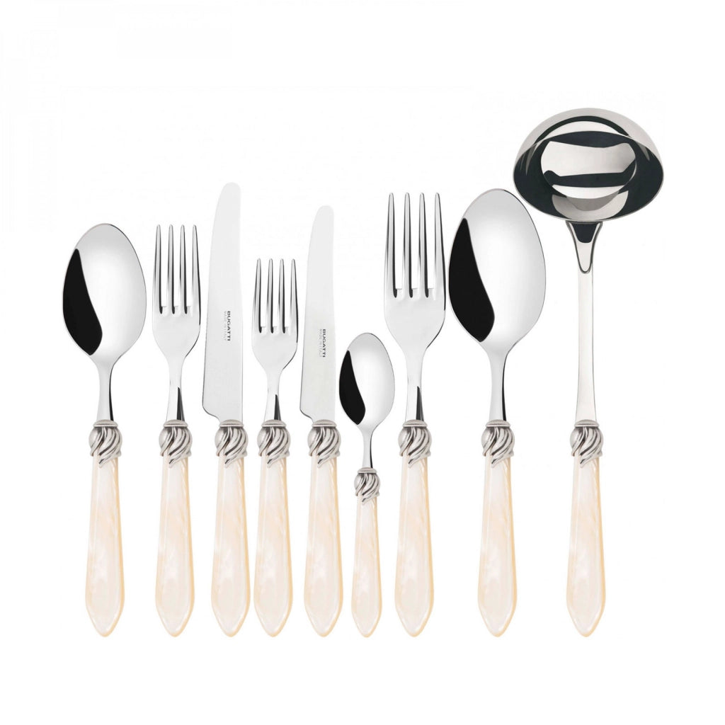 FALABELLA Ghiera Brunita, Posate Set 75 Pz, Scatola Legno, Casa