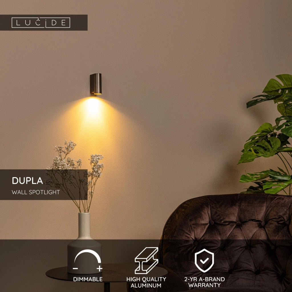 Applique a tubo da parete DUPLA 1xMR11 bronzo Lucide