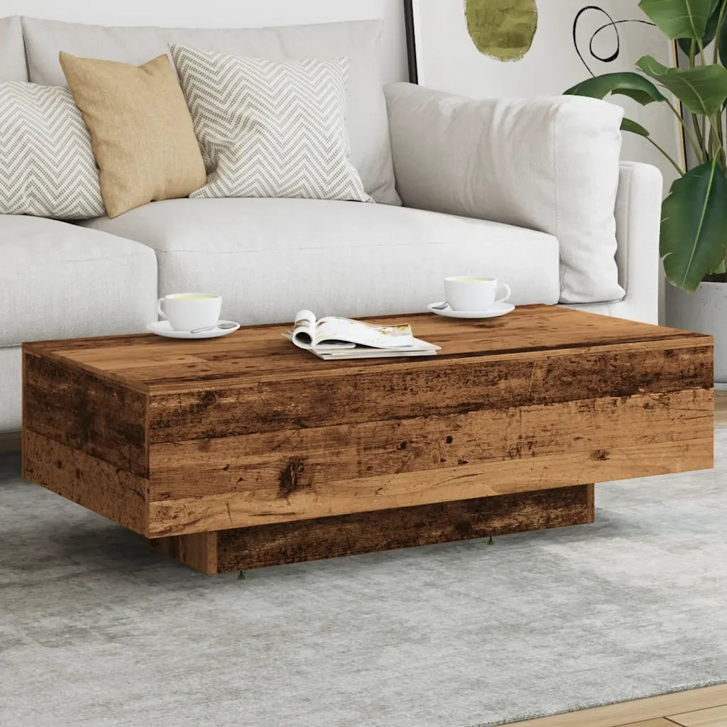 Tavolino Salotto Legno Antico 100x49,5x31 cm Legno Multistrato