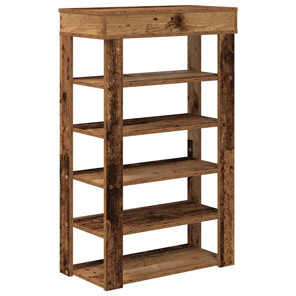 Scarpiera | Mobile per scarpe Legno Antico 60x30x98 cm in Legno Multistrato