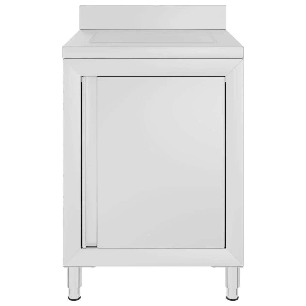 Mobile da cucina professionale 96 cm con scolapiatti acciaio inox 02_0000003
