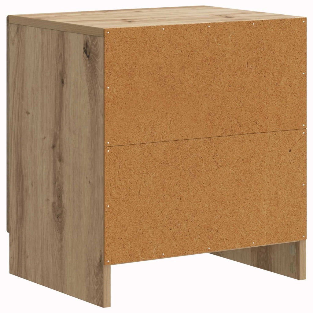 Armadio da Notte 2 pcs Rovere Artigianale 43 x 34,5 x 47 cm 895734