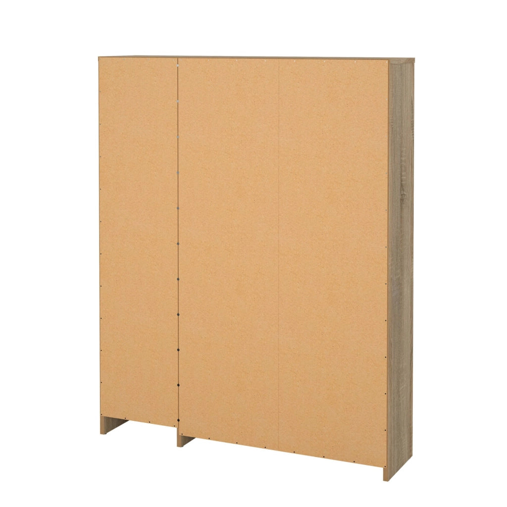 Scarpiera con quattro aperture e doppia Abastract, colore Quercia, cm 98.8 x 123.6 x 24.05