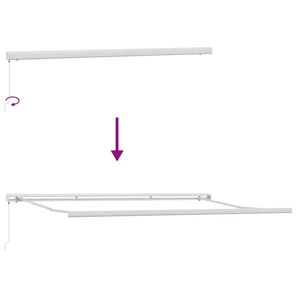 Tenda da Sole Retrattile Manuale Bordò 400x300 cm 3215315