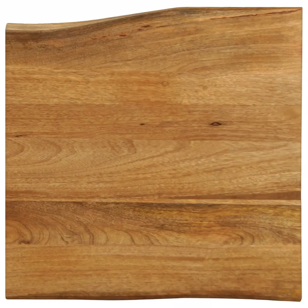 Piano per Tavolo 60x60x3,8cm Bordi Vivi in Legno Massello Mango