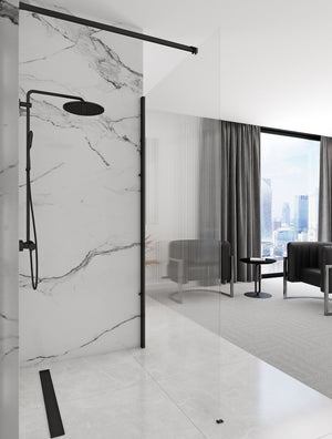 Parete Doccia Rea Aero Intimo Black Mat 90