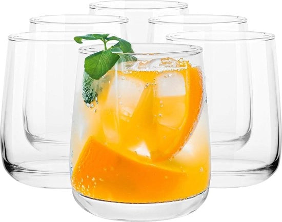 Set di bicchieri per bibite da 6 pezzi - Bicchiere per cocktail e tumbler per bar da casa - Resistente alla lavastoviglie - Collezione Emma - 300 ml