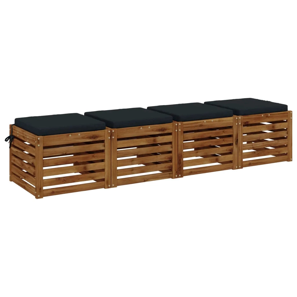 Cuscini per Sedia in 4 Pezzi SOEST 4 pz 100% Poliestere 944533