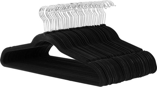 Beugoli per abbigliamento - nero - confezione da 30 pezzi - organizzazione della biancheria