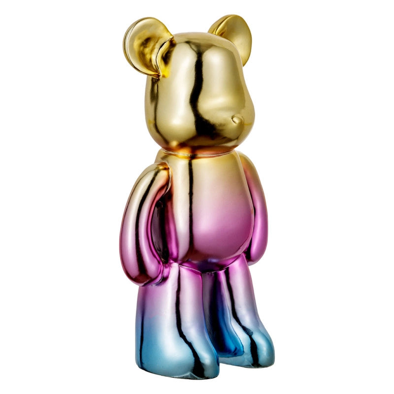 Orso statua Bear multicolor decorazione resina