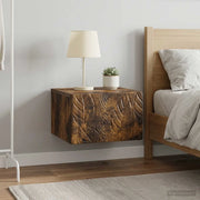 Mobiletto da notte a muro 2 pcs Rovere Fumo 49 x 34,5 x 20 cm 898796