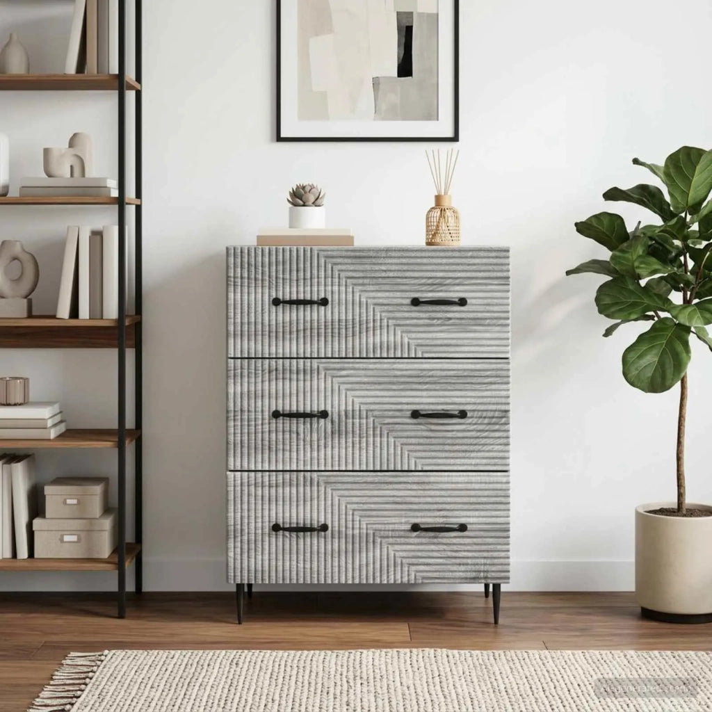 Mobile con Cassetti Sonoma grigio 66 x 34,5 x 89,5 cm 894841