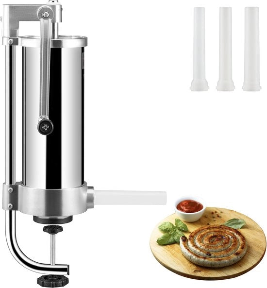 Macchina per la preparazione di wurst - Fustella per wurst - Macchina per fare wurst - 3L - Elettrodomestico - Macchina da cucina