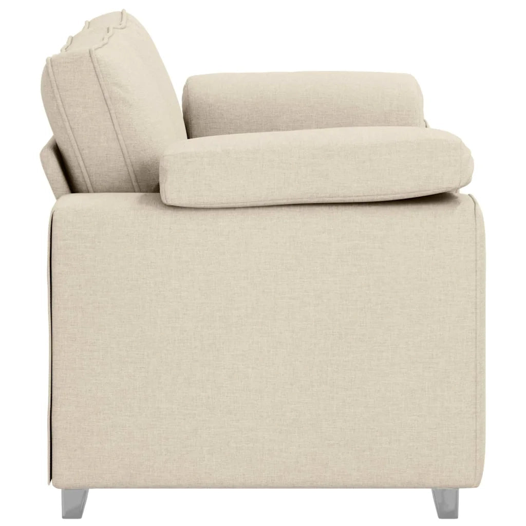 Divano-Sofa-Divanetto Beige 160 x 77 x 82 cm Tessuto misto lino