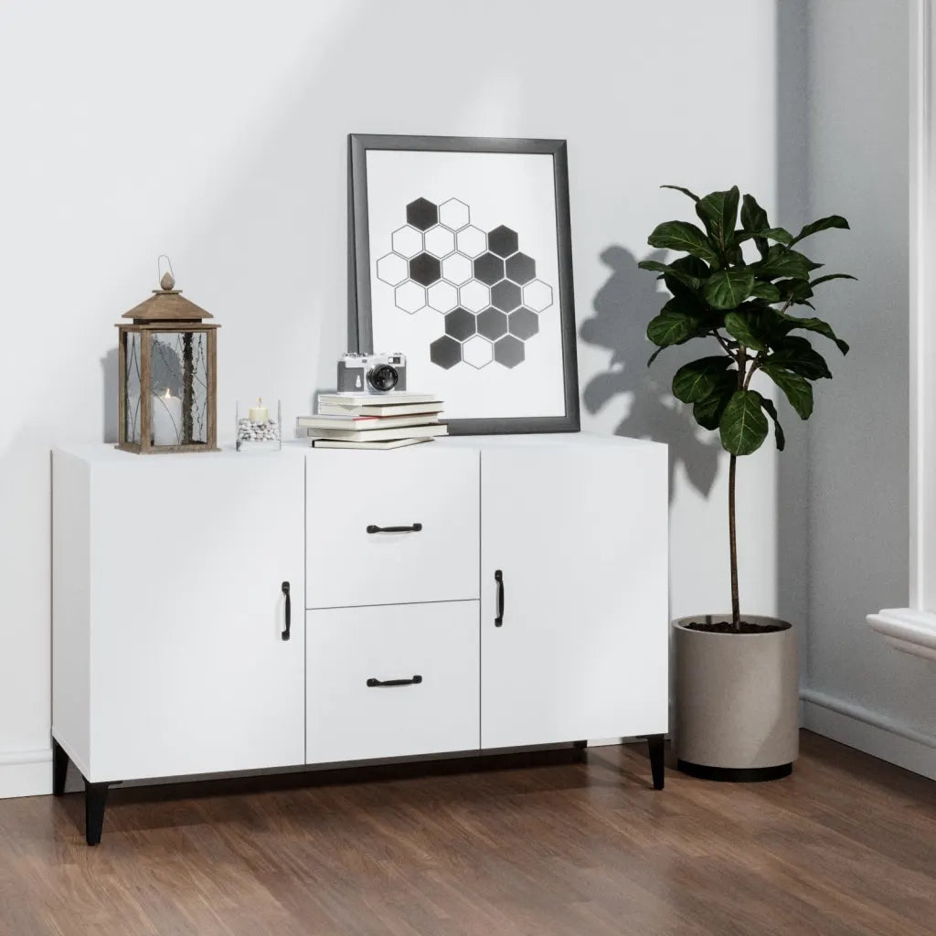 Credenza-Buffet-Armadio da cucina Bianca 100x36x60 cm in Legno Multistrato 609322