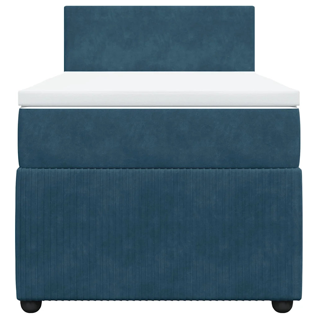 Giroletto a Molle con Materasso Blu 80x200 cm in Velluto 3287588