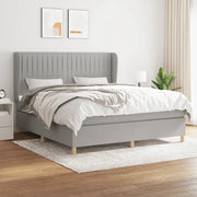 Giroletto a Molle con Materasso Grigio Chiaro160x200 cm Tessuto cod mxl 64173