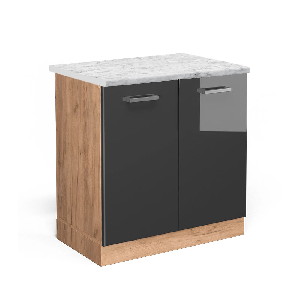 Vicco Mobile lavello cucina Antracite lucido 80 cm PL Marmo