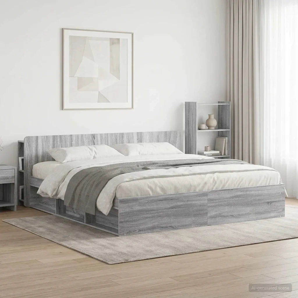 Testata del letto Grigio Sonoma Legno ingegnerizzato