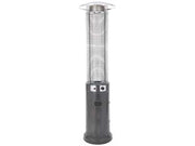 STUFA PATIO GLASS 13 KW GRIGIO SCURO- - misure ø cm.45,5x210h. - peso kg.16 - 1 pezzi SYNTESY