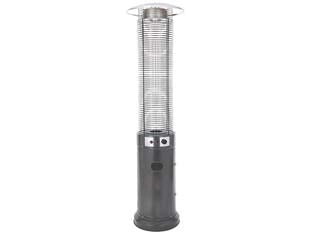 STUFA PATIO GLASS 13 KW GRIGIO SCURO- - misure ø cm.45,5x210h. - peso kg.16 - 1 pezzi SYNTESY