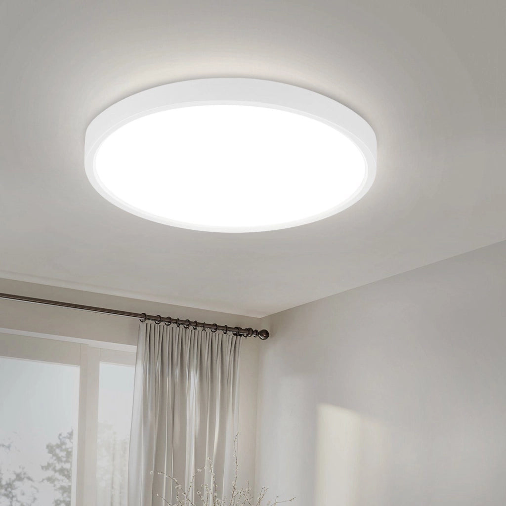 ZMH Lampada da soffitto plafoniera LED moderna bianca 22 cm 15W illuminazione economica per interni