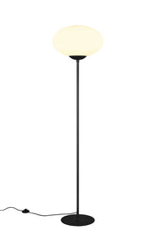 Piantana sfera, vetro e metallo, nero, H 150 cm, Fomento