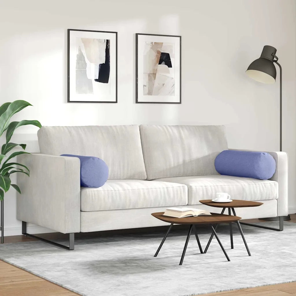 Cuscini a rullo 2 pz | Cuscini per sedie Blu jeans ? 25 x 70 cm Tessuto
