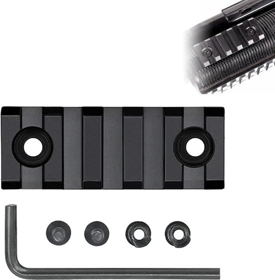 Adattatore per rail in alluminio per guide - 5 fessure - Materiale duraturo - Attacca facilmente accessori