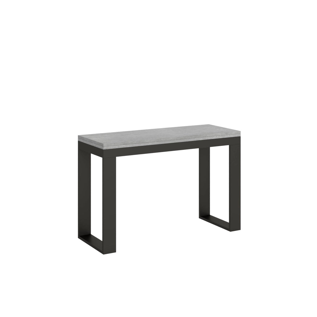 Tavolo Salvaspazio Allungabile 120/200x45/90x80/78 cm Tecno Double Cemento