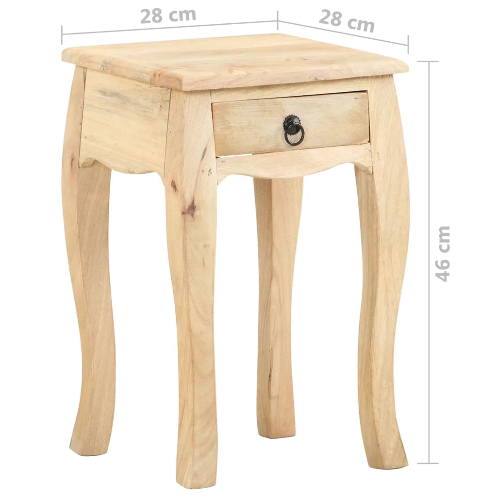 Comodino 28x28x46 cm in Legno Massello di Mango cod mxl 30896
