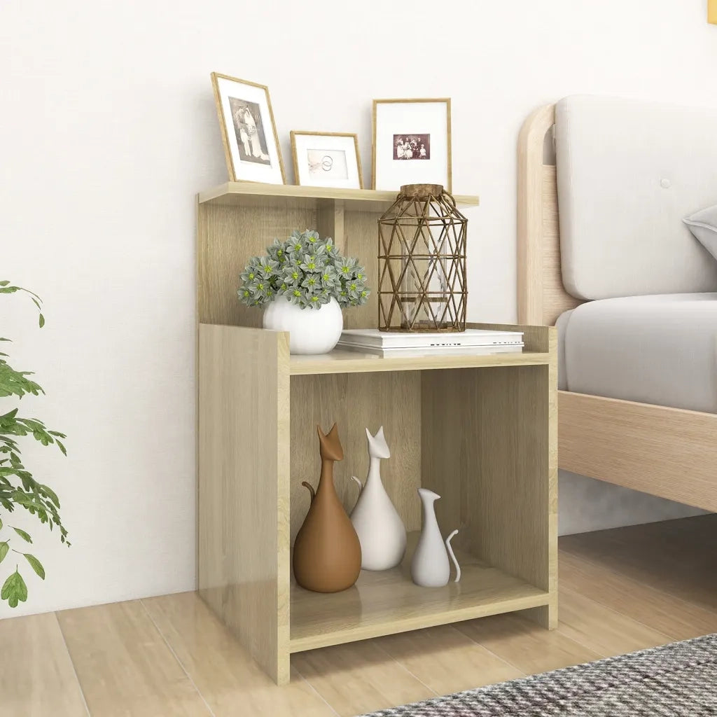 Comodini 2pz Rovere Sonoma 40x35x60 cm in Legno Multistrato 806182