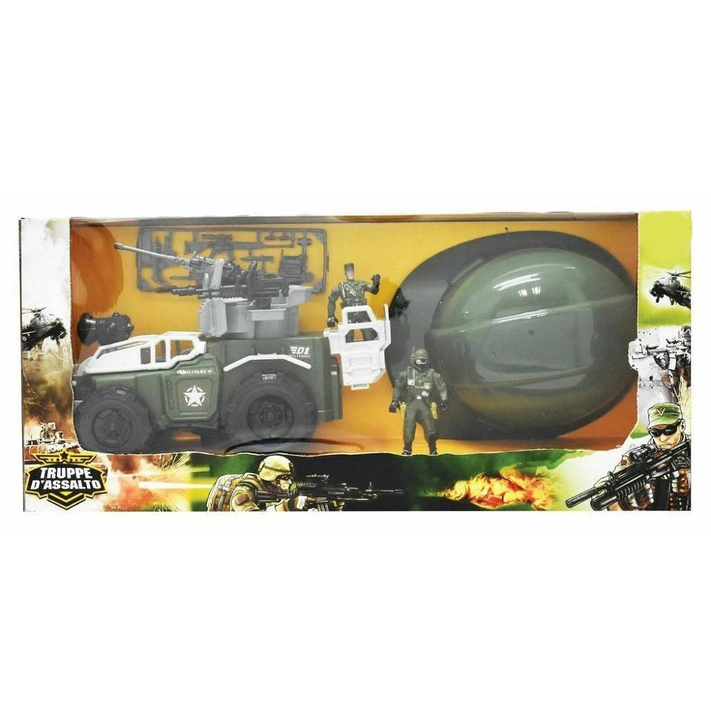 Trade Shop - Truppe D'assalto Soldati Auto Ed Elmetto Giocattolo Gioco Bambini -