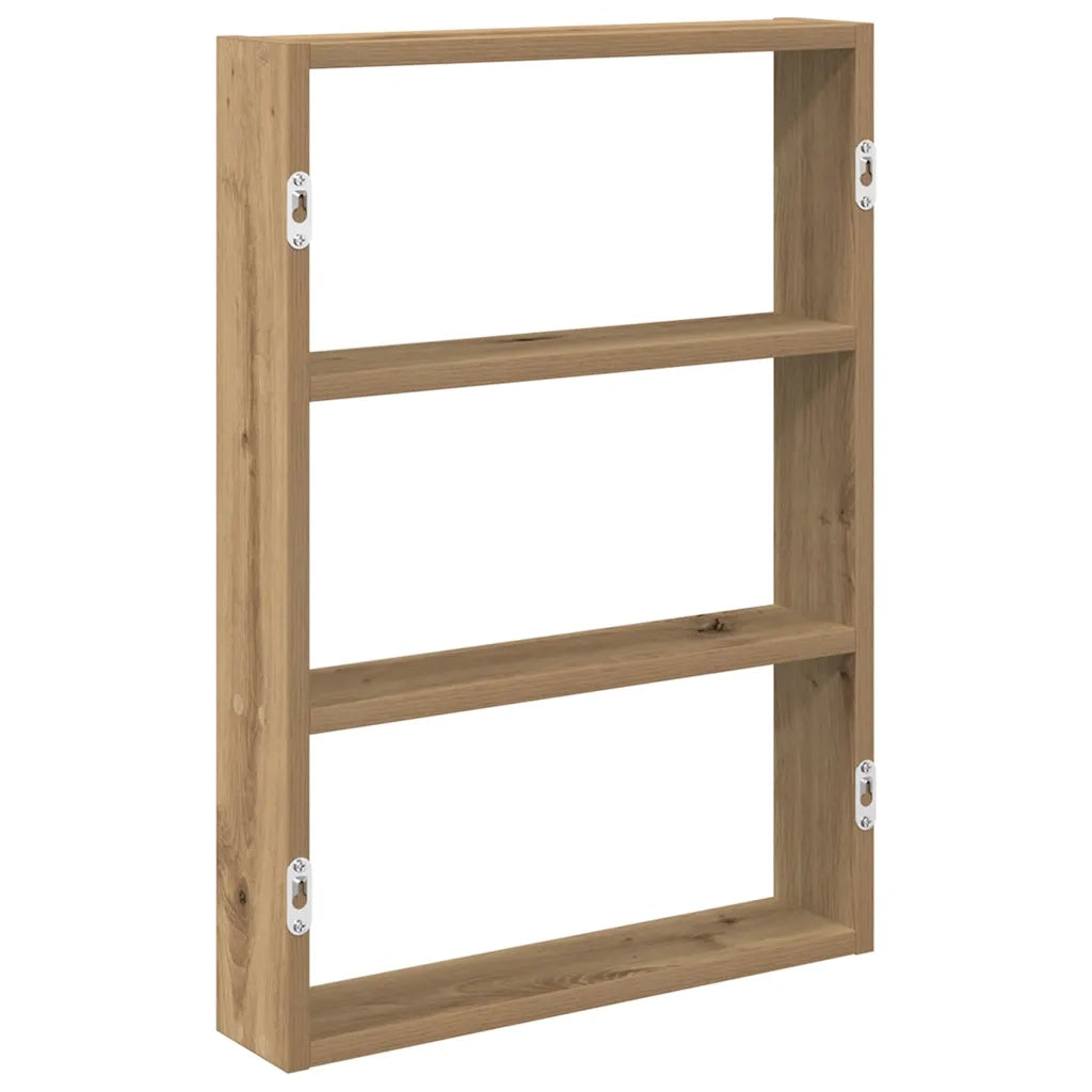 vidaXL Scaffale a Parete Rovere Artigianale 43x9x60 cm Truciolato