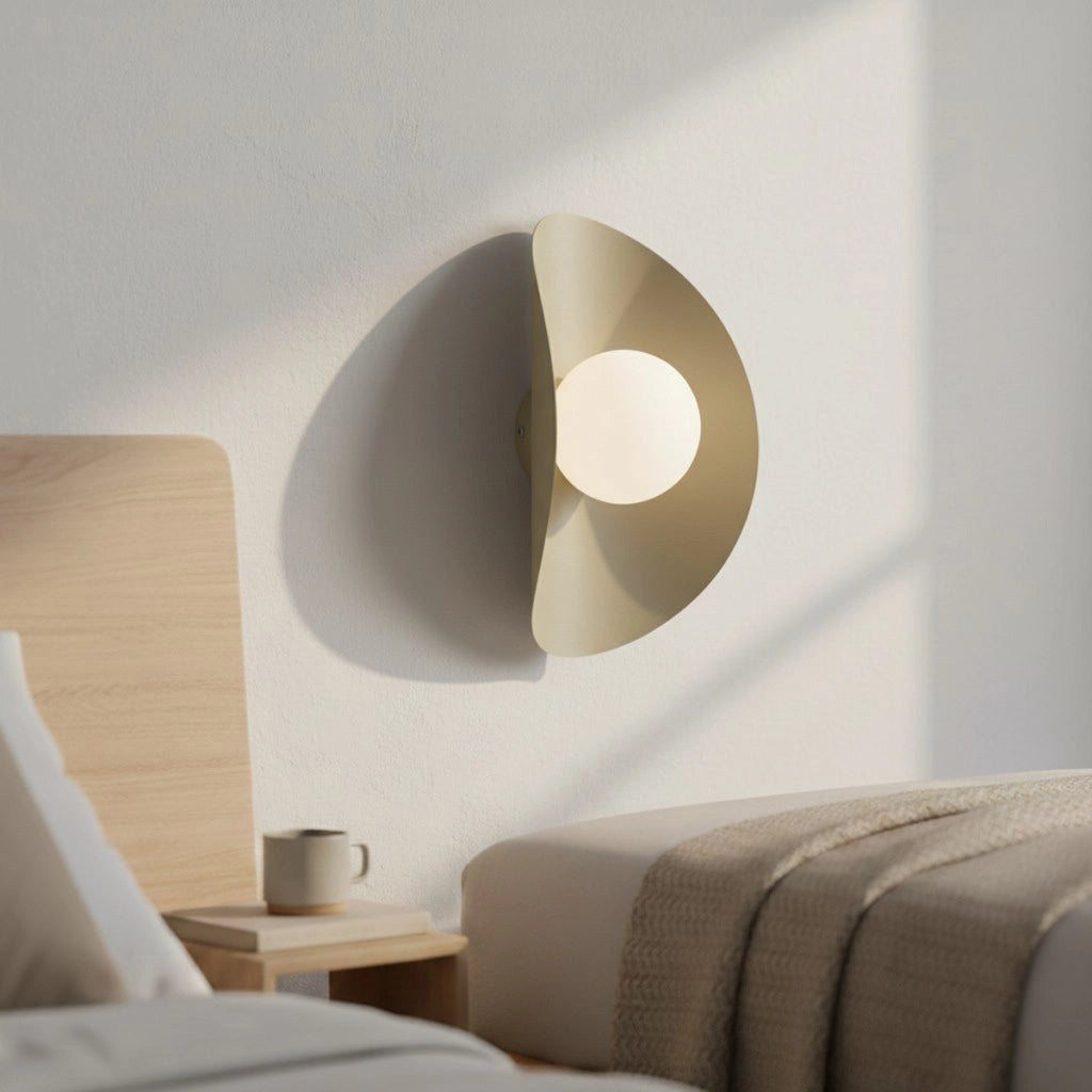 Lampada da parete Fiero XL in acciaio mokka e vetro