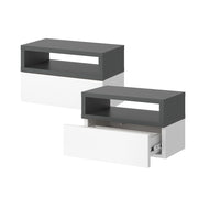 Vicco Comodino camera da letto Antracite 45 x 28 cm Set di 2