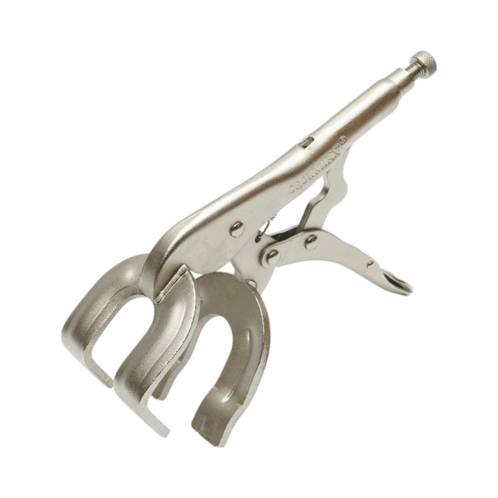 Pinza autobloccante Crownman con ganasce a U da 250 mm per saldatura