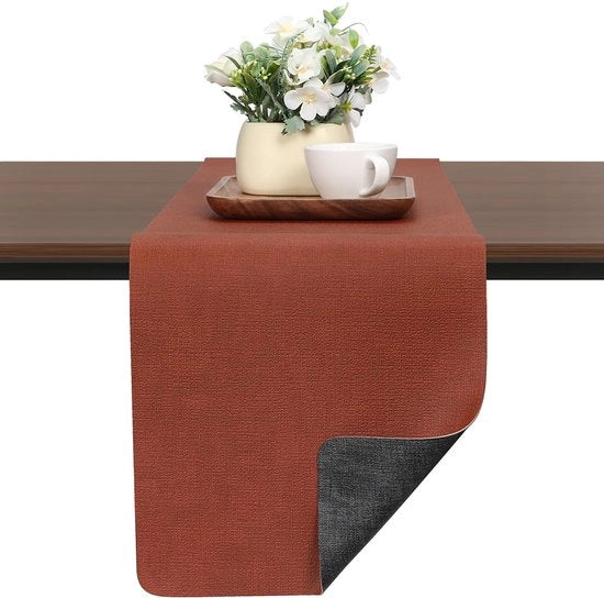 Tavolo da imitazione in terracotta, moderno, antiscivolo, resistente al calore, tavolo da esterno, lavabile, per eventi (40x240cm)