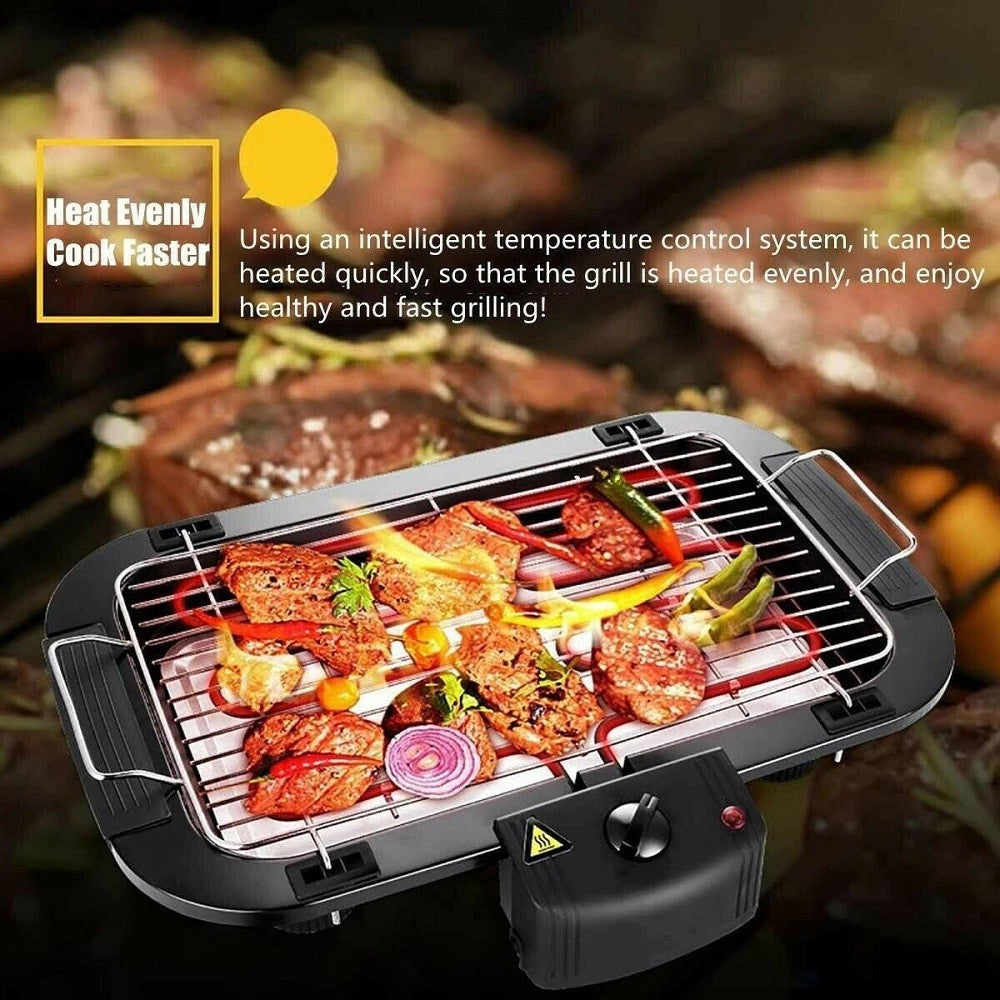 Trade Shop - Griglia Elettrica 2000 W Barbecue Grill Bistecchiera Bbq Giardino Q-bbq6 Jy-06 -
