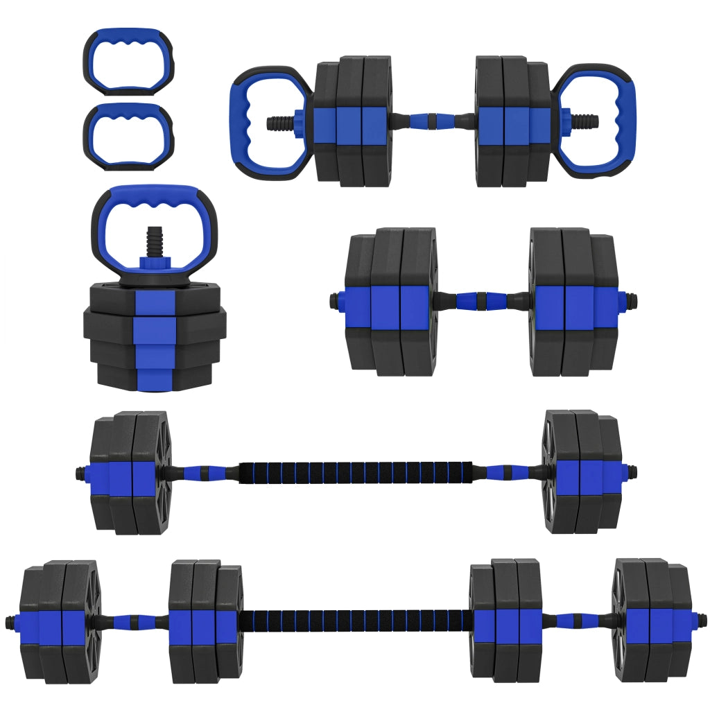 Set di Pesi 6 in 1 Regolabile 30 kg ¨C zephmum ¨C Blu