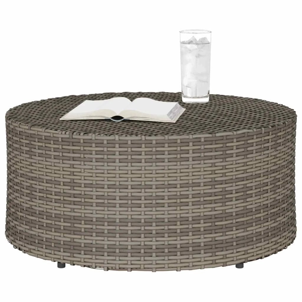 Tavolino da caffè da esterno Grigio Ø 68 x 30 cm polyrattan 42026920