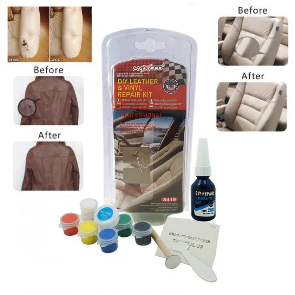 Trade Shop - Kit Riparazione Pelle Divani Sedili Auto Cambio Cuffie Tappezzeria Diy 8419 -