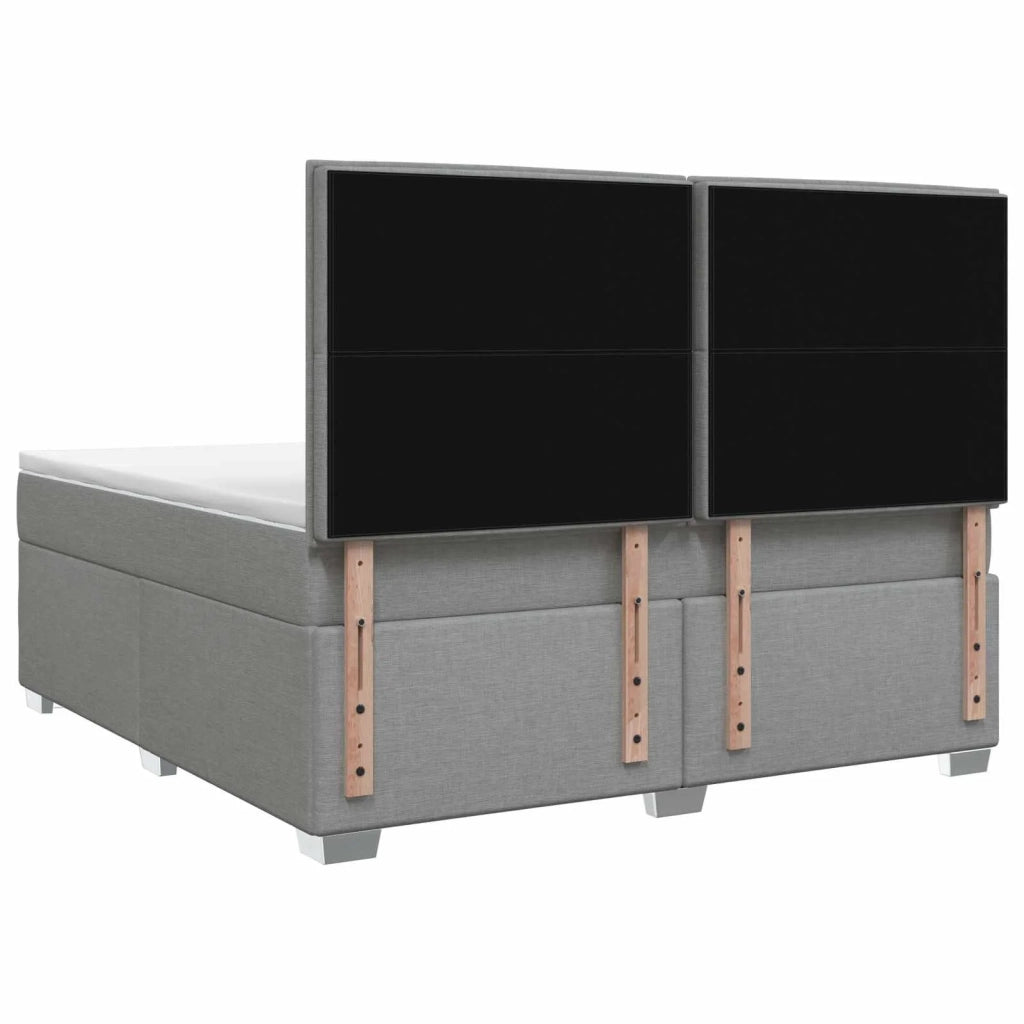 Letto box spring con materasso Grigio Chiaro 140 x 190 cm 3453395