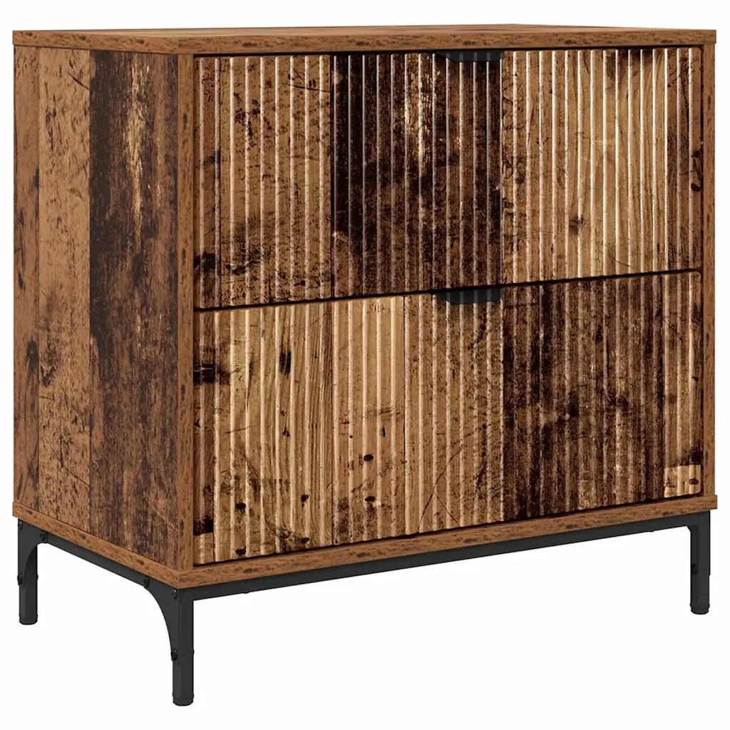 Comodino | Armadio da Notte | Mobiletto da notte Legno vecchio 63.5 x 36 x 61 cm Legno multistrato