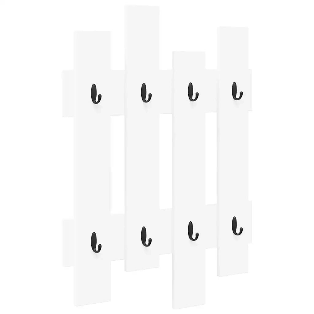 Appendiabiti a muro Bianco 60 x 3 x 82 cm Legno multistrato 874475